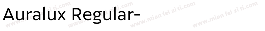 Auralux Regular字体转换